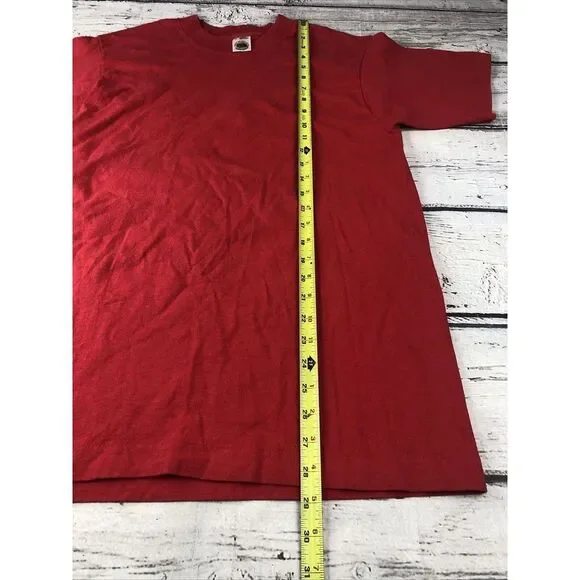 Vintage Fruit of the Loom  T Shirt Medium‎  Red Made in USA Single Stitch - Picture 3 of 7